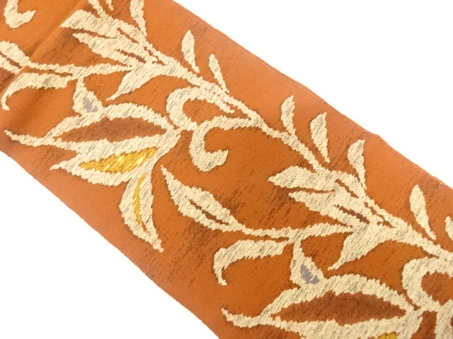 JAPANESE KIMONO / ANTIQUE NAGOYA OBI / WOVEN FLORAL SARASA